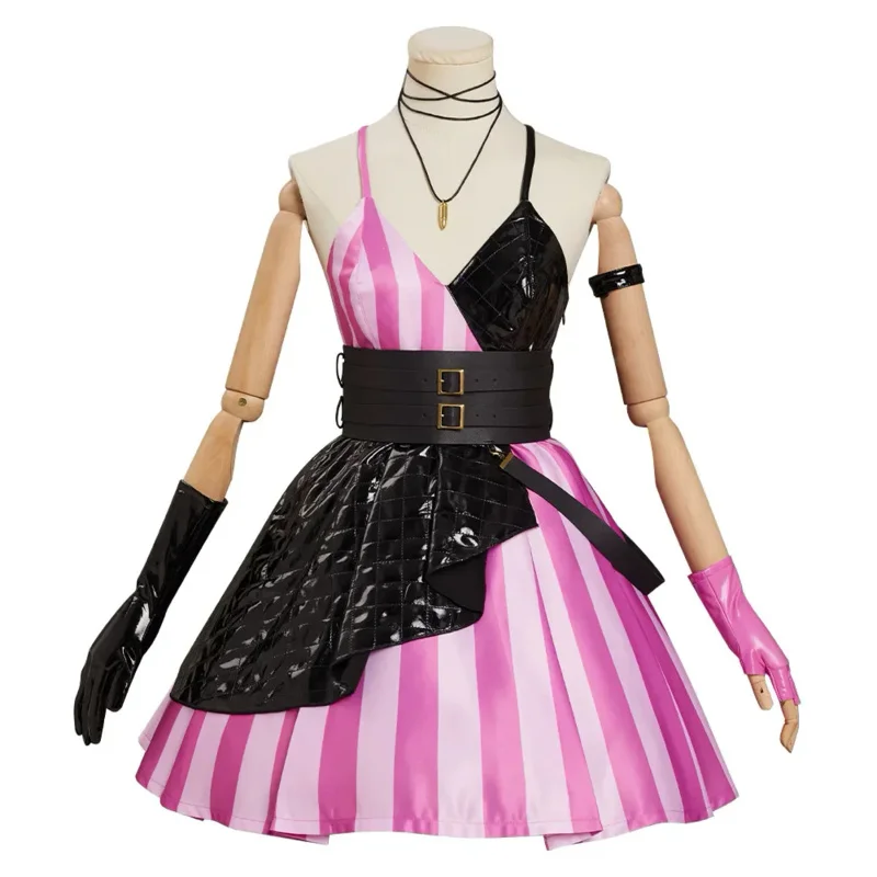 Lol jinx cosplay costume Goth Lolita Dress outfits Halloween carnival suit