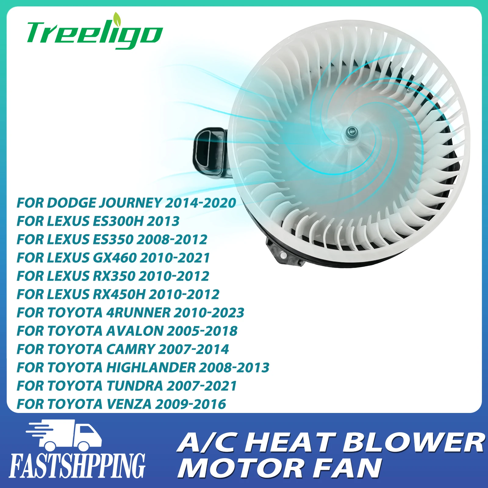 

Treeligo Air Conditioner Blower Motor Fan For DODGE JOURNEY 2014-2020/For LEXUS ES300H ES350 GX460 RX350 RX450H 2010 2011 2012