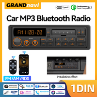 Retro Car Radio 1DIN Stereo FM AM RDS DAB Receiver EQ Bluetooth MP3 Audio Player USB AUX Input For VW Porsche Mercedes Benz BMW