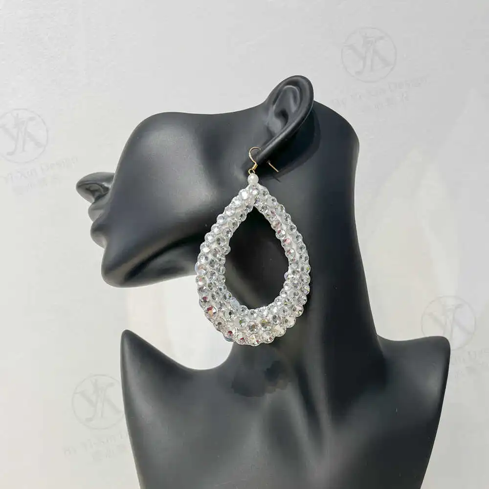 Orecchini personalizzati per spettacoli di danza latina, decorazione di danza del ventre, accessori per orecchie da palcoscenico