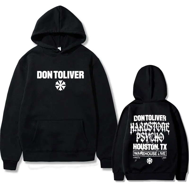 Vintage Rapper Don Toliver Hardstone Psycho Graphic Hoodie Men Fashion Hip Hop Gothic Pullover Male Punk Rock Oversized Hoodies