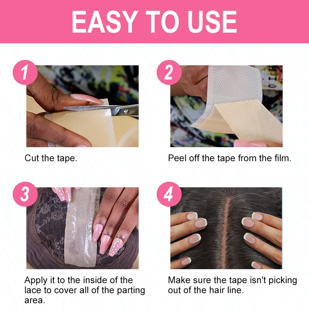 Wig Adhesive Tape Lace Wig Grids and Knots Eraser Silicone Melting Lace Tape Breathable Wig Knots Healer Hair Tape Non-Slip