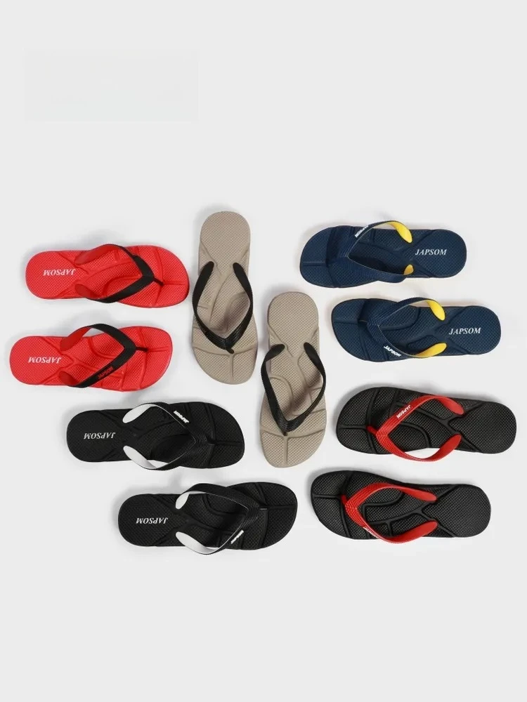 Heiß begehrte Sommer-Herren-Flip-Flops: Komfortable Massage-Slipper für Herren, rutschfeste flache Hausschuhe für den Strand, Übergrößen bis 50 – Detail 2