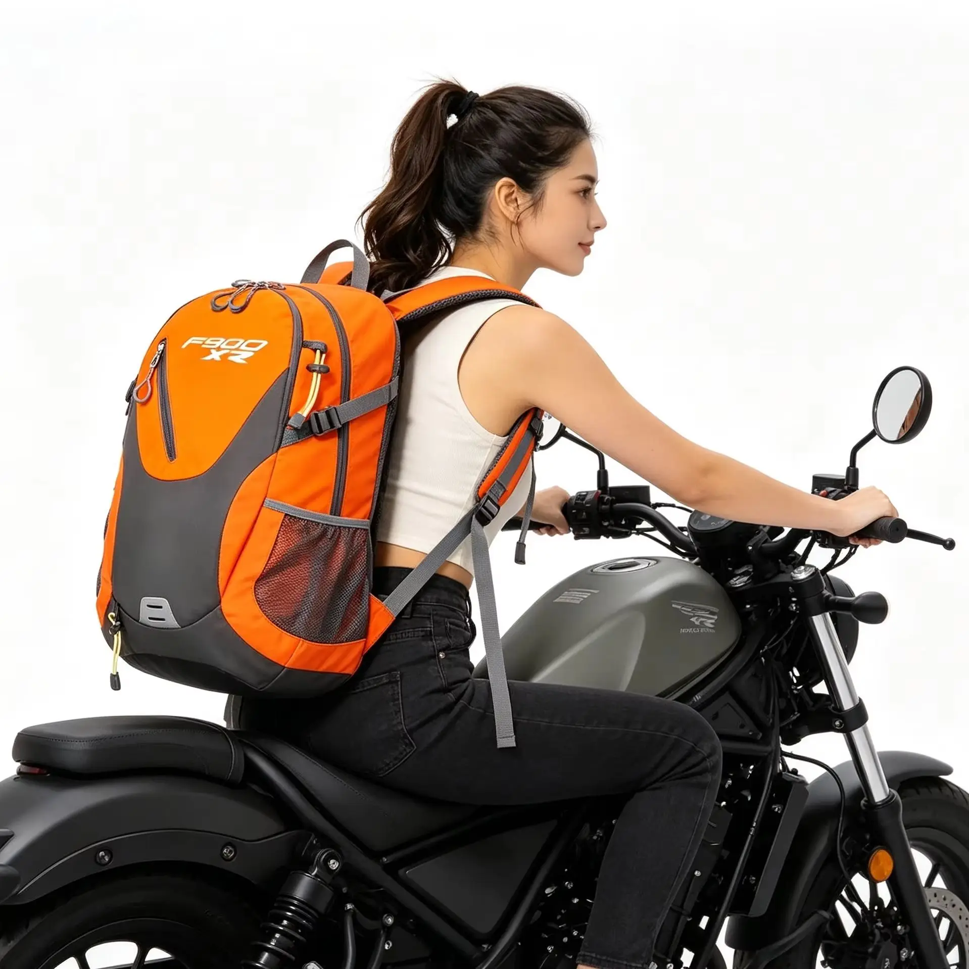 For BMW F900R & F900XR – 40L Classic Outdoor Backpack, Travel Backpack for Men Women, Casual Patchwork Design, Motorcycle Riding