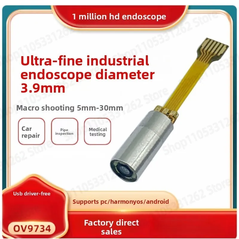 3.9Mm High-definition Industrial Endoscope with 360 ° Probe, Suitable for USB-C Plug and Play Miniature Detection Camera