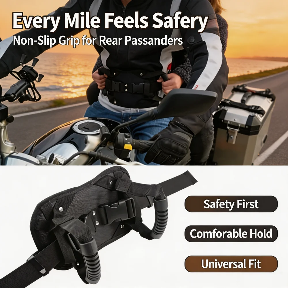 Motorcycle Armrest Motorcycle Rear Seat Passenger Safety Grab Rack Electric Vehicle Rear Seat Waist Safety Armrest