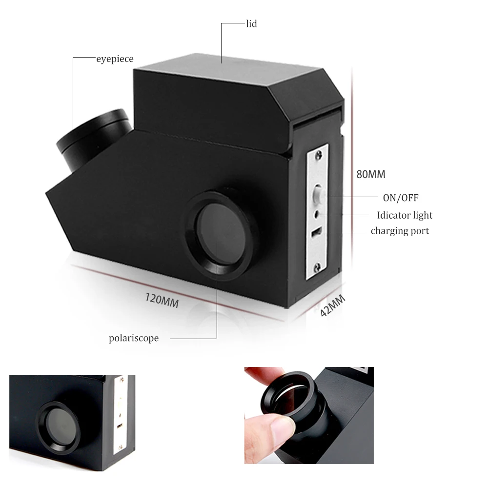 Jewelry Tools Led Gem Refractometer Gemology Monochromatic Light Filter Gemological Refractometer
