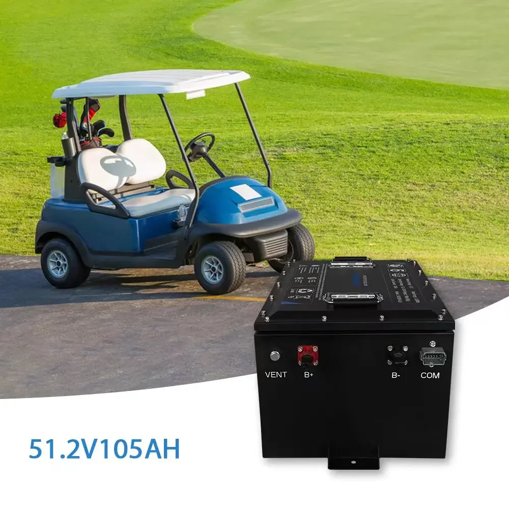 51.2V Golf Cart battery pack 48v 105Ah 150Ah 230Ah 280Ah 315Ah lithium Golf Cart Battery pack with BMS Charger and Bluetooth 48V