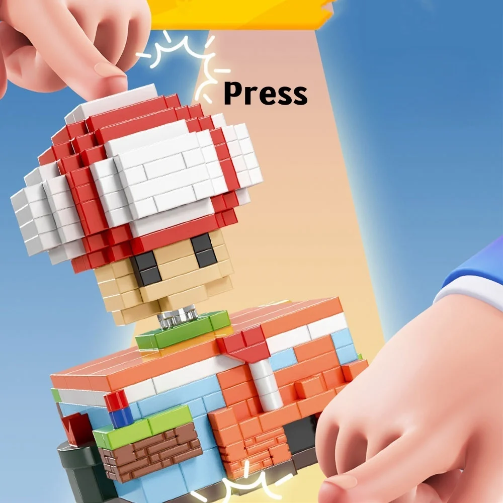 

Creative Anti Anxiety Pressing Bricks Model Interactive Building Blocks Kit for Kids Age 3+ STEM Learning Stress Release Gift