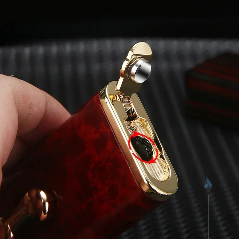 HONEST الراقية السيجار ولاعة خاصة البيوتان نفخ الحقن المباشر يندبروف المعادن الروك آلة الإبداعية صديقها هدية #6