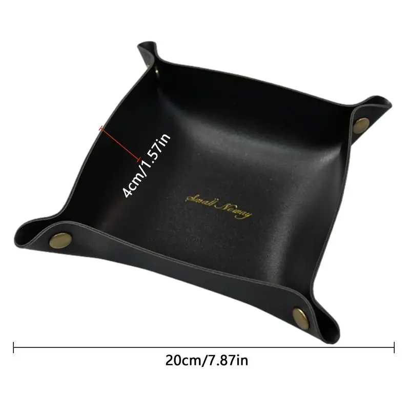 Porta comò in pelle Catchall per uomo donna piccolo organizzatore per uomo portachiavi per cuffie portamonete da viaggio PU Valet Tray