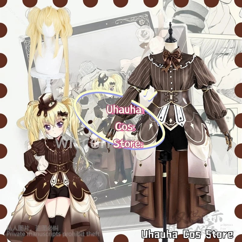 アニメしゅごキャラコスプレutau月読衣装チョコレートプリンセスドレスロリータウィッグ用女の子女性ハロウィンcosカスタマイズ