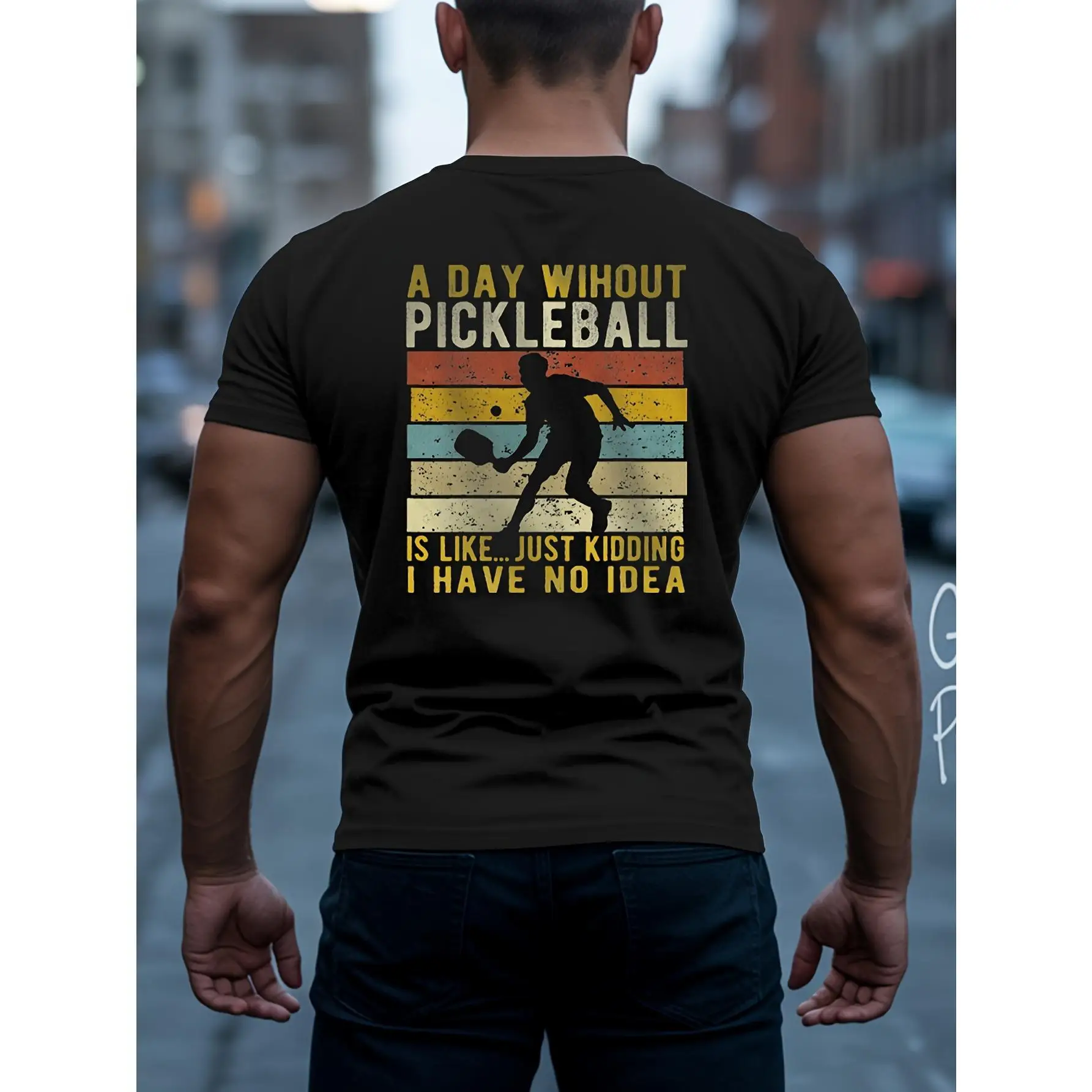 

Funny Pickleball T-Shirt for Player Men Women A Day Without Pickleball Tee Retro Vintage Paddle Sport Tops