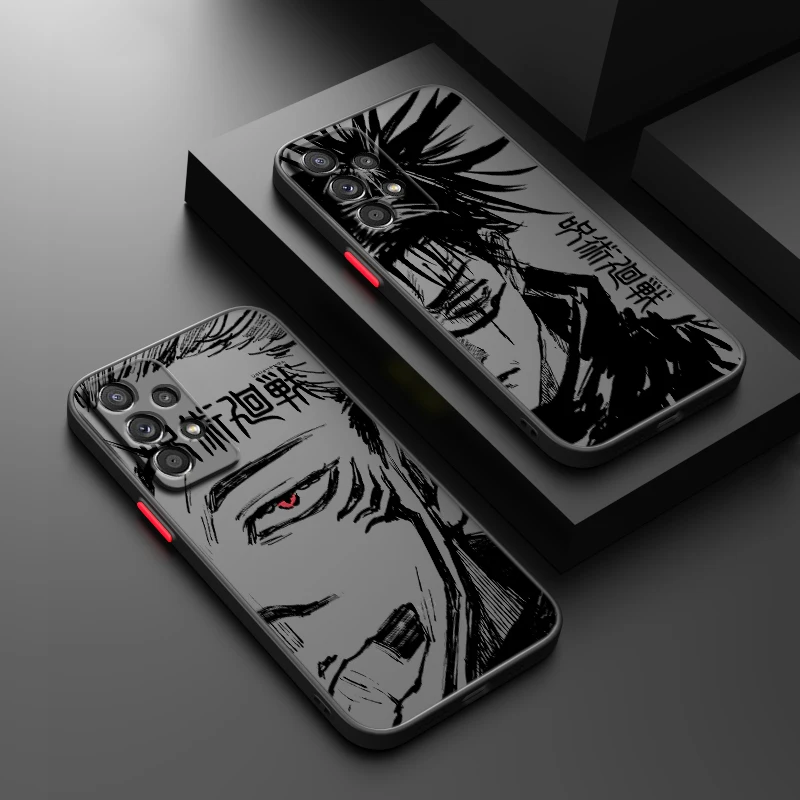 Jujutsu Kaisen Anime per Samsung S24 S23 S22 S21 S20 S10 FE Note 20 10 Ultra Lite Plus custodia per telefono traslucida smerigliata