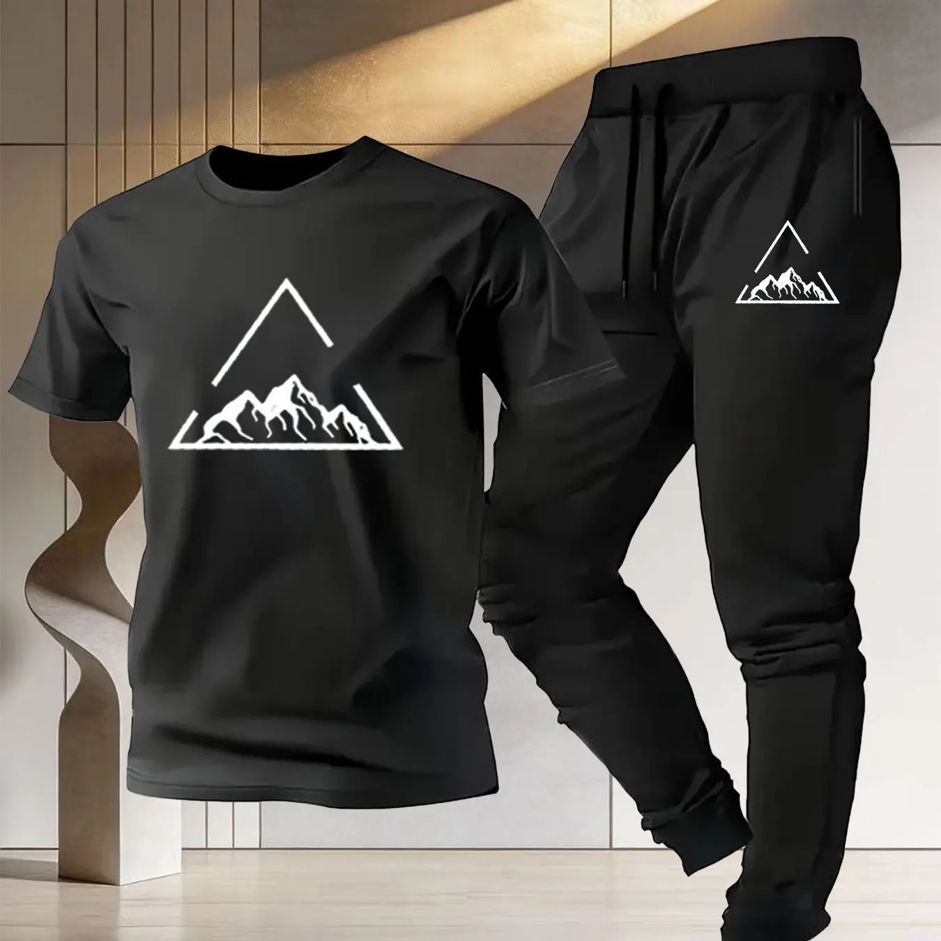 

2026 New Unisex Outdoor Casual Sports Set, Eco-Friendly & Comfortable Fabric, Summer Cotton T-Shirt with Lightweight Pants
