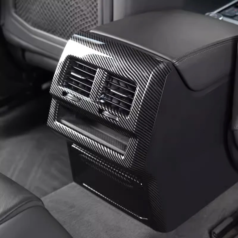 

For VW Touareg rear outlet frame armrest box rear air conditioning outlet 19-23 decorative carbon fiber sticker modification