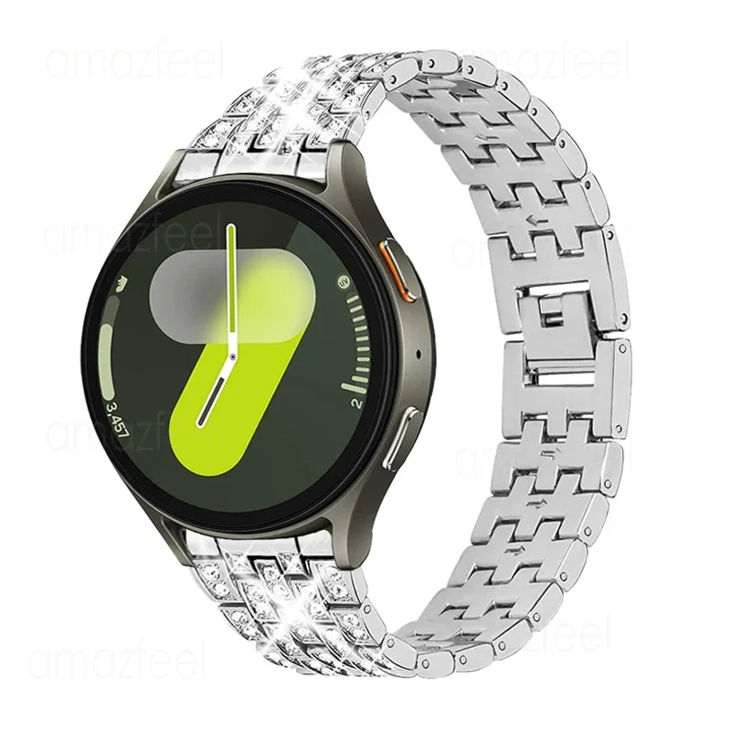 

Ремешок Алмазный для Samsung Galaxy Watch 7 6 4 5 40/44 мм, металлический браслет для Galaxy Watch FE, galaxy watch 5 pro 45 мм