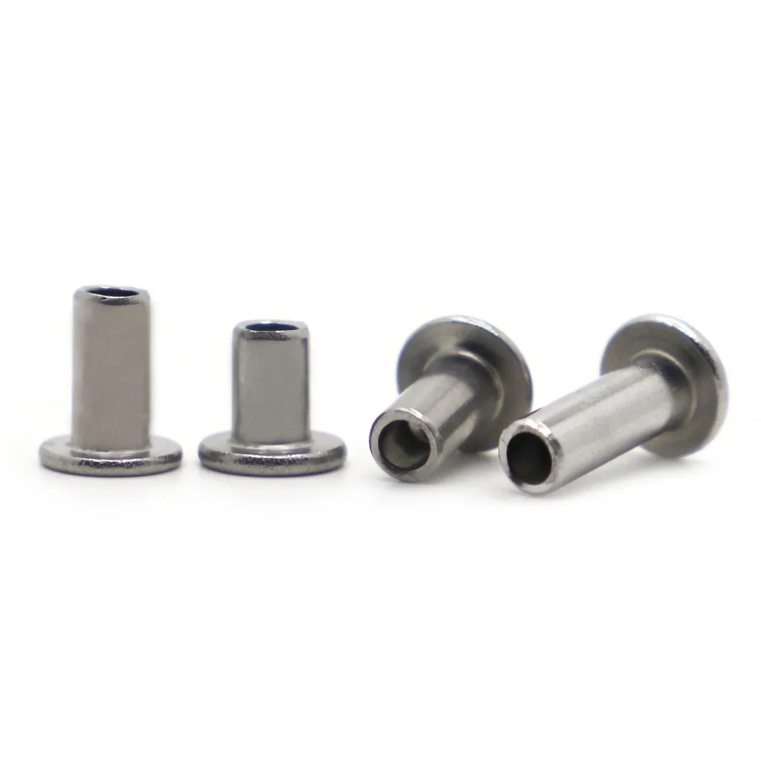 Semi-hollow Rivets 304 Stainless Steel Extension Big Flat Head Rivet GB875 4mm-40mm Rod Length M2 M2.5 M3 M4 M5