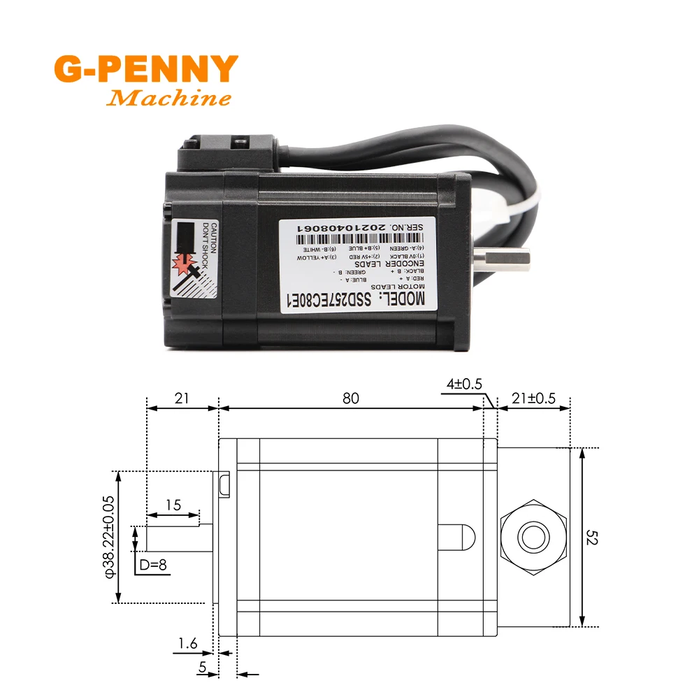 Imagem -03 - Kit de Motor Tepper de Circuito Fechado Nema23 2.2n.m 285oz-in Motor de Passo e Kits de Servo Motor de Drivers