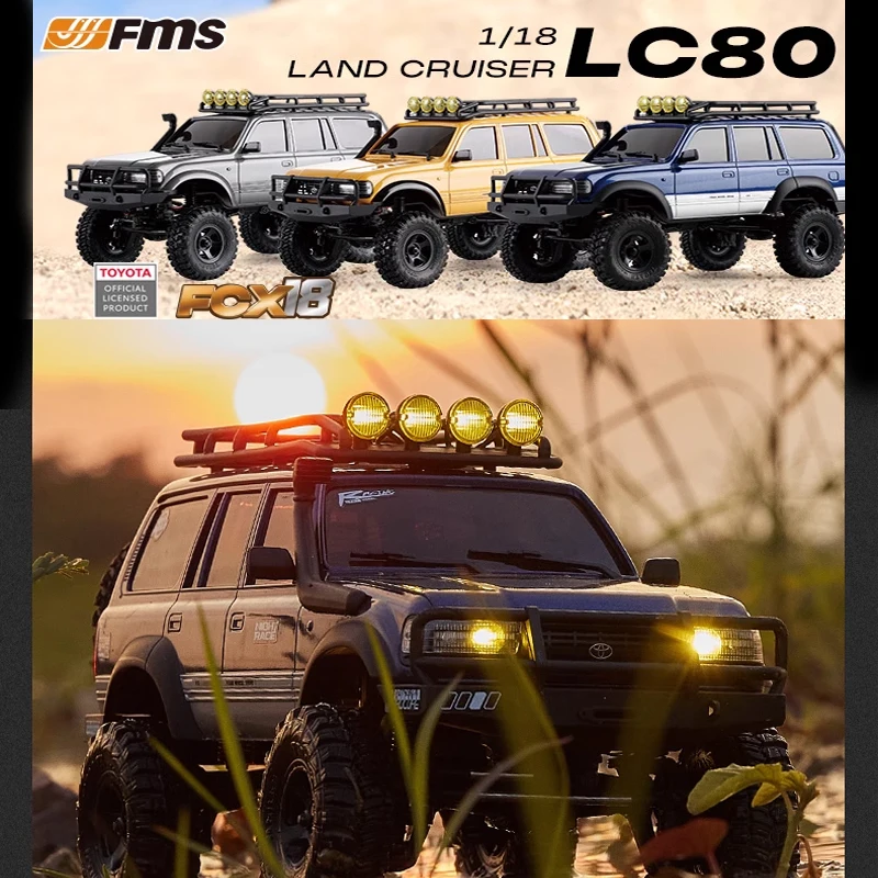 

FMS FCX18 Toyota LC80 1/18 Climbing Car RC Remote Control Car Electric Simulation Off road Model Toy Adult Gift