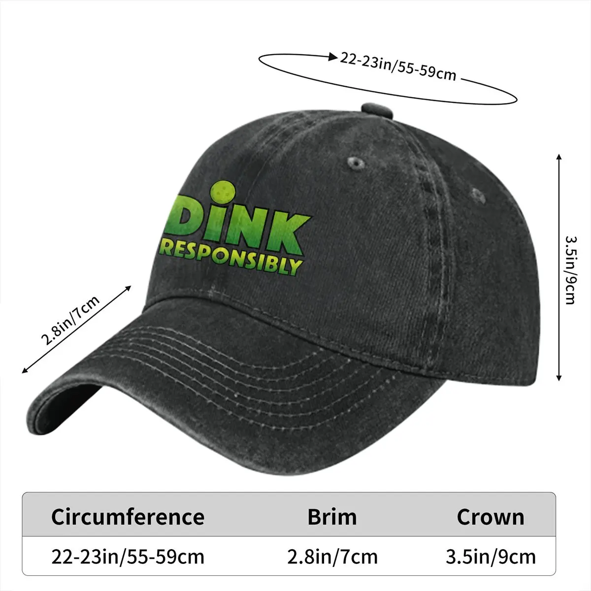 Pure Color Dad Hats Dink Responsibly Women's Hat Sun Visor Baseball Caps Dink Responsibly Peaked Cap