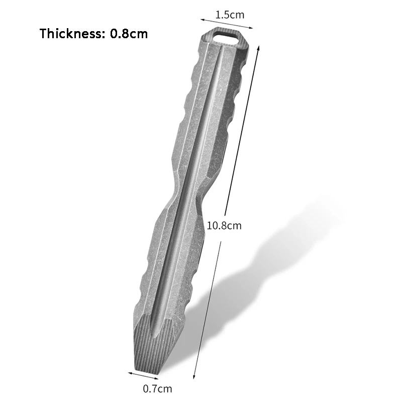 Titanium Alloy Multifunctional Crowbar EDC Pry Bar Portable Outdoor Survival Tool Camping Hiking Pocket Gadget Keychain Pendant