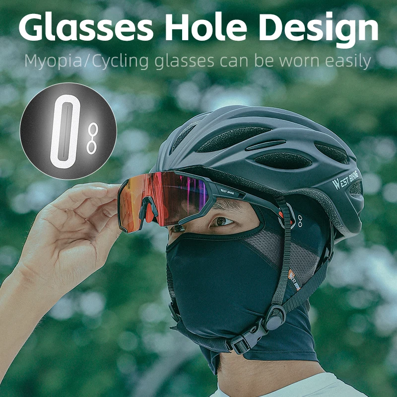 WEST BIKING Summer Cycling Sun Hat Full Face UV Protection Mask MTB Motorcycle Ice Silk Balaclava Fishing Cooling Sport Gear