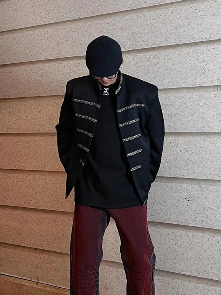 

New Chinese Sle ort Jaet Men's Spring Autumn Trendy Brand Haome High-End Feeling Zhongan Tang Costume oulder Pad...