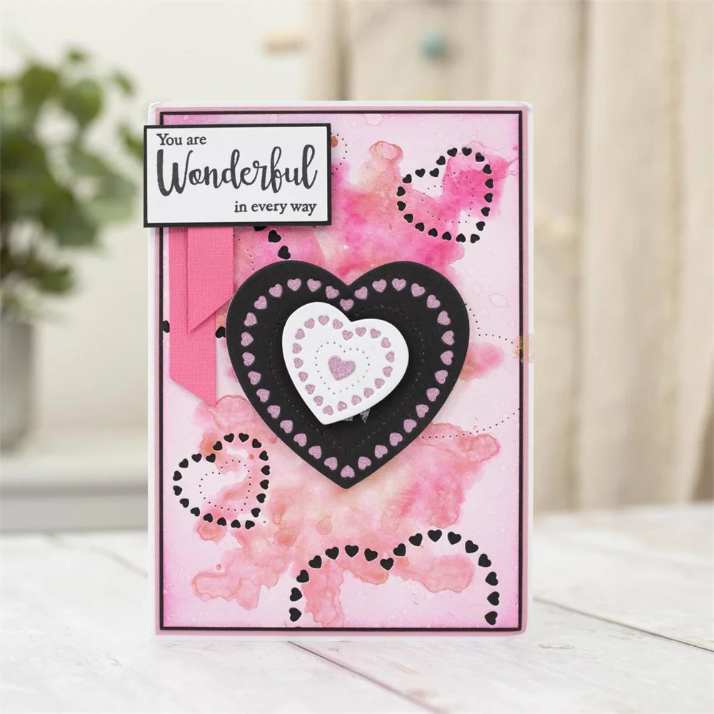 Oval Star Heart Hexagon Frame Metal Cutting Dies Decorative Nesting Collection DieCut For DIY Scrapbooking Card Craft Making New