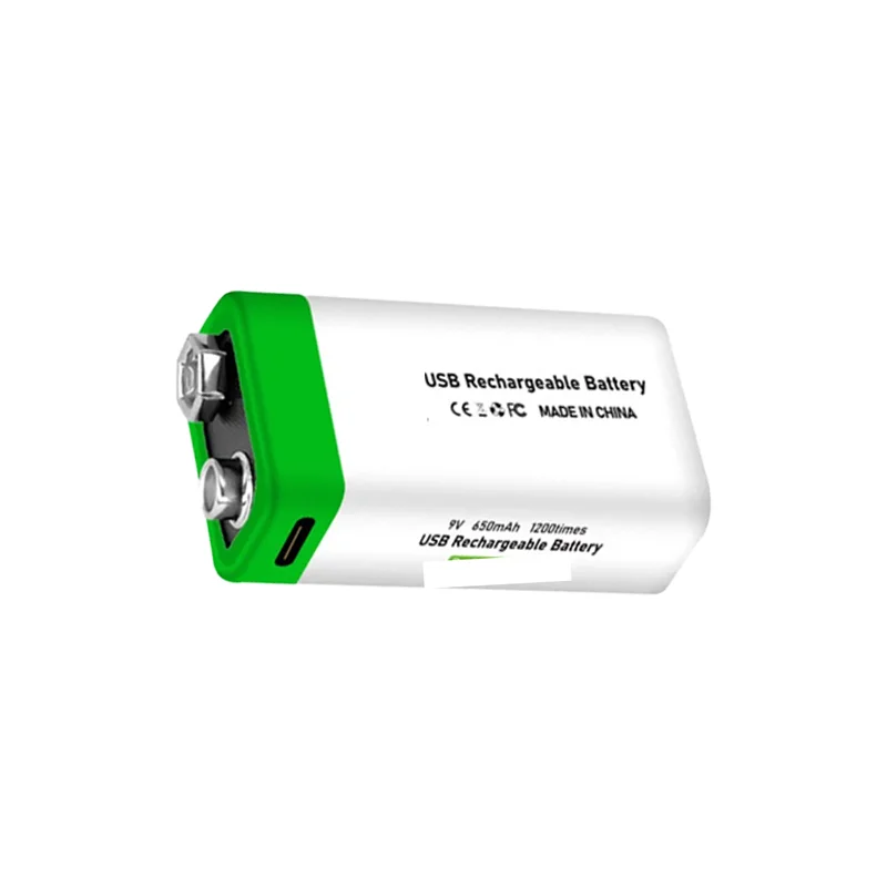 2-20PCS 9V Rechargeable Li-Ion Battery USB Charging 6F22 Li-ion Square Battery for Metal Detector KTV Microphone Toy Multimeter