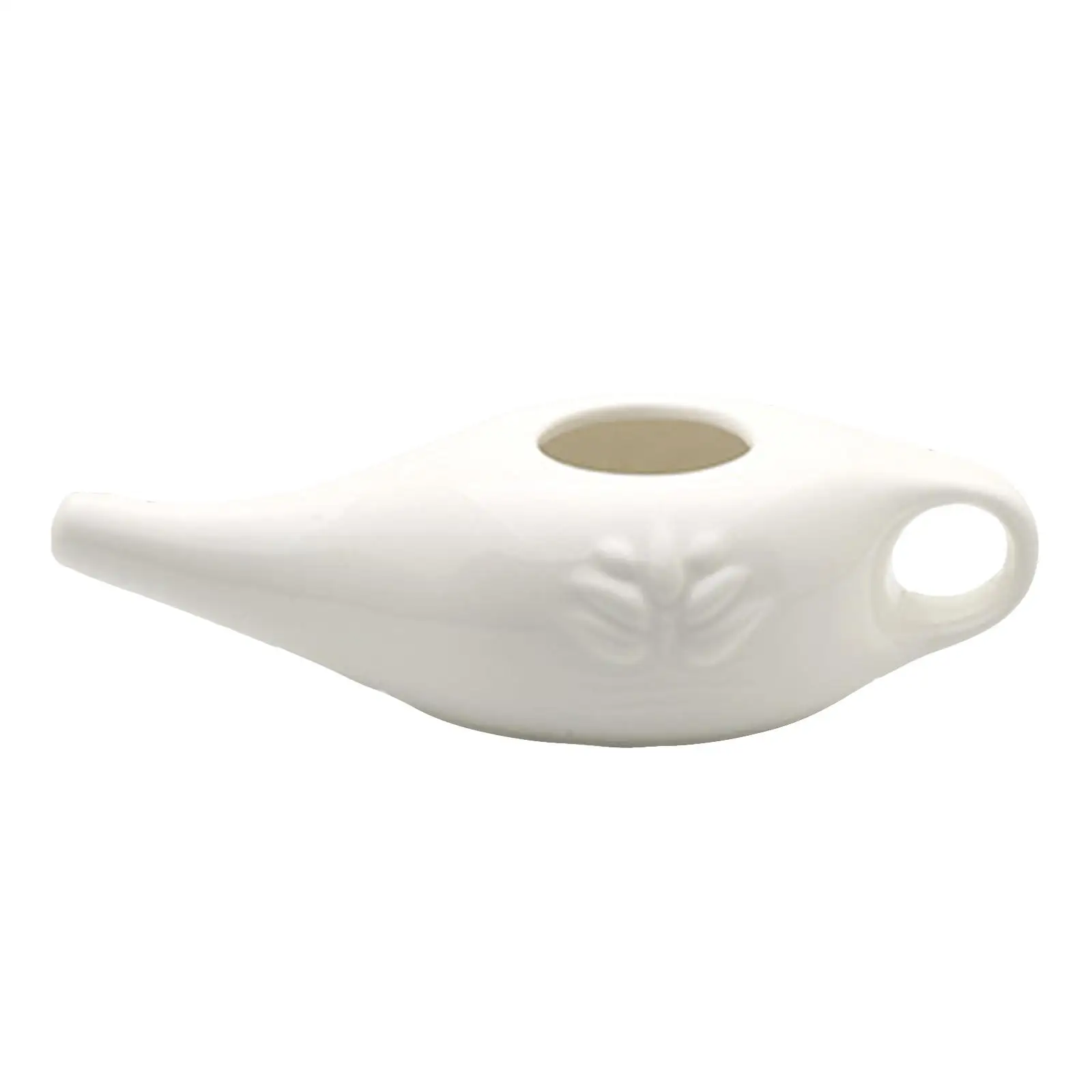 250ml Ceramic Neti Pot Durable Nasal Cleansing Container Easy Grip Nose Cleaning Device for Travel Use