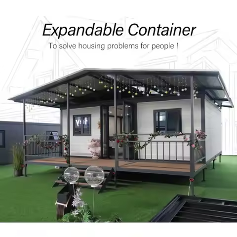 Modern 40ft Expandable Container Home 3 Bedroom Steel Prefab House Foldable Design for Easy Transport with Bathroom Kitchen