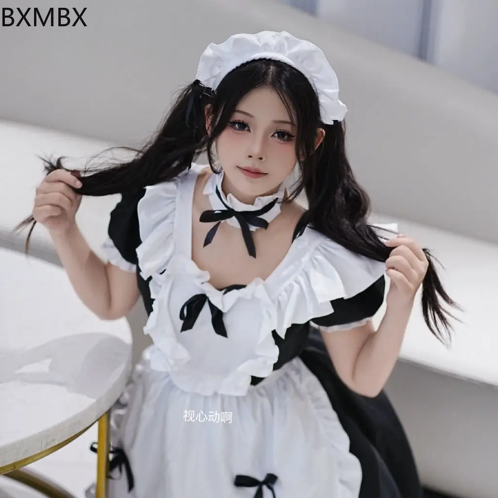 ملابس خادمة كبيرة الحجم مجموعة لوليتا خفيفة مألوفة كوس ملابس خادمة فستان ياباني لطيف ملابس نسائية بوس يوميا #4