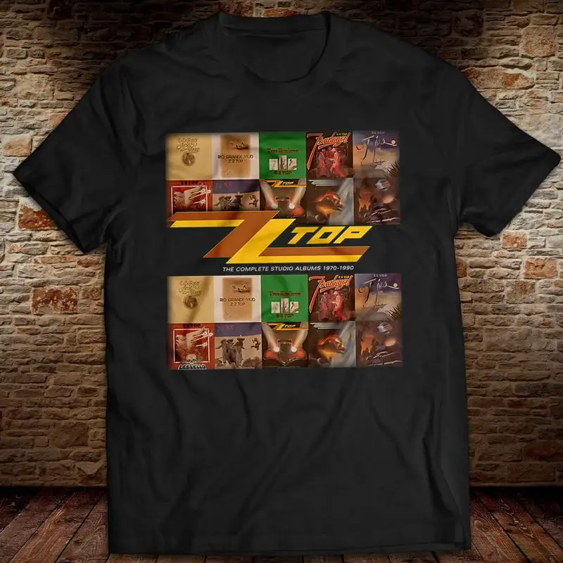 The Complete Studio Albums 1970 1990 Rock Music Cotton shirt ZZ Top Retro