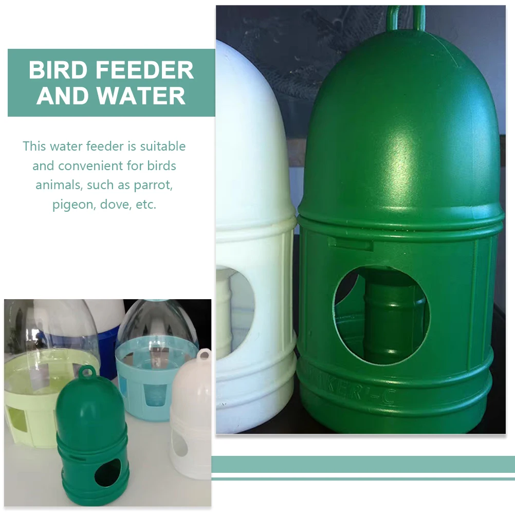 

Automatic Water Feeder Large Capacity Green Bird Cage Drinker Cup Parrot Food Box Pigeon Feeders Suitable For Parrots Doves Easy