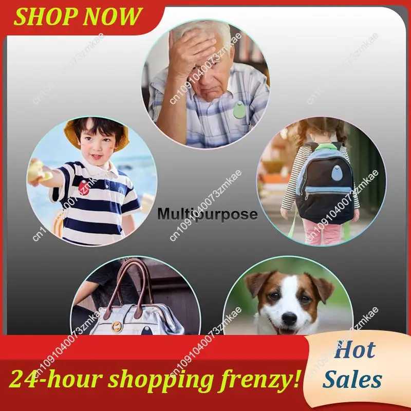 Venta diaria 2X soporte impermeable de silicona para niños para Airtag GPS Tracker Case con pasador de seguridad azul