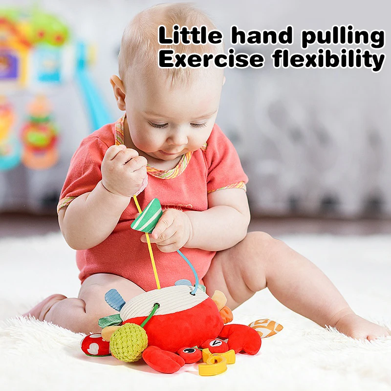 Unique Animal Design Baby Toy, Pull String Bed Hangar for Newborn, Educational Montessori Rattling Toy