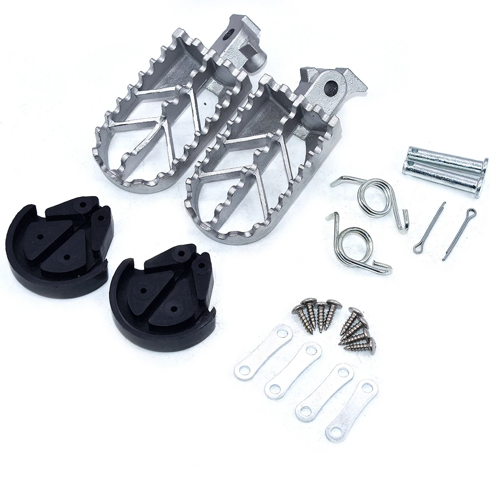 Stainless Steel Motorcycle Footpegs Foot Pegs Rest For Pit Dirt Motor Bike Pitster Pro XR50 CRF50 CRF70 SSR Thumpstar Motocross