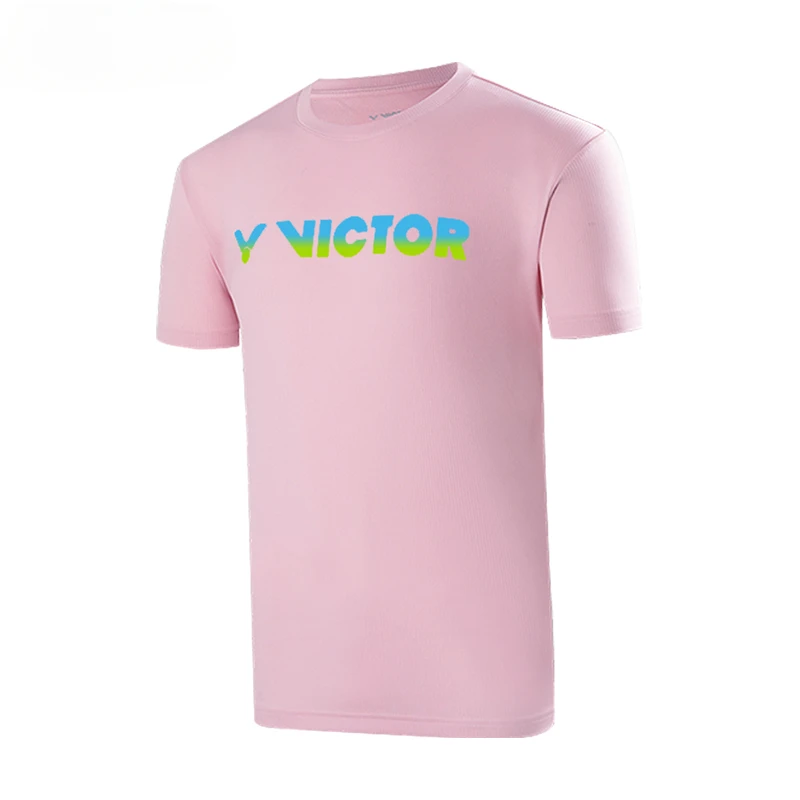 Victor バドミントン服男性と女性の競技トレーニング服夏半袖速乾性スポーツ Tシャツ