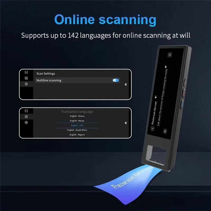 قلم ترجمة S90 محمول في الوقت الحقيقي قلم ترجمة ذكي نقطة مسح النص قراءة قلم ترجمة التعلم
