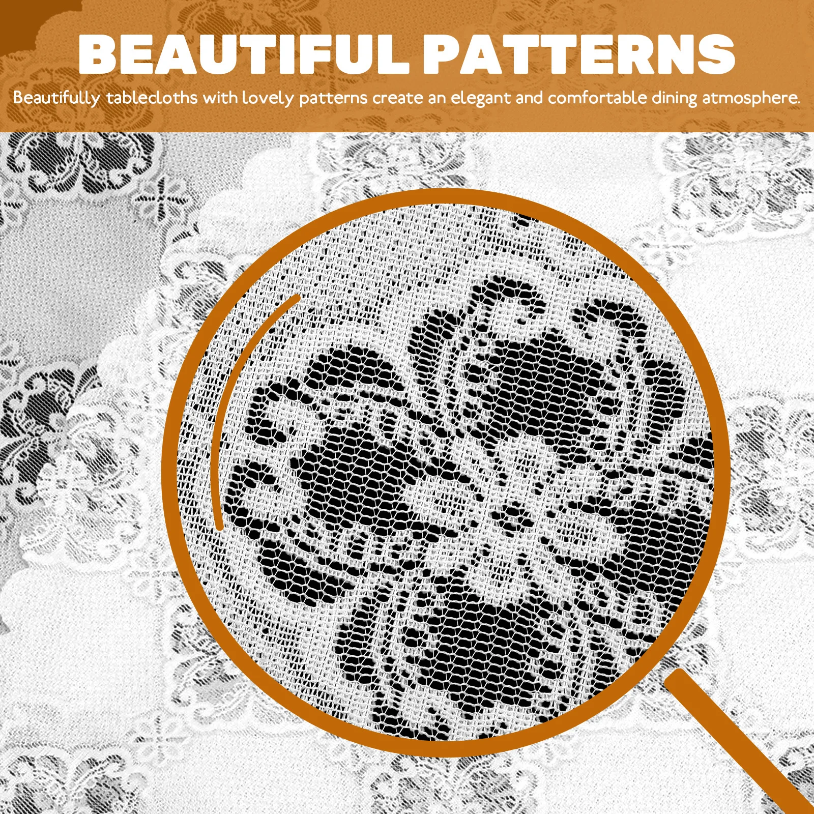

Lace Tablecloth Rustic Vintage Round Table Cover Elegant Wedding Reception Party Decorative Overlay for Dining Room Kitchen