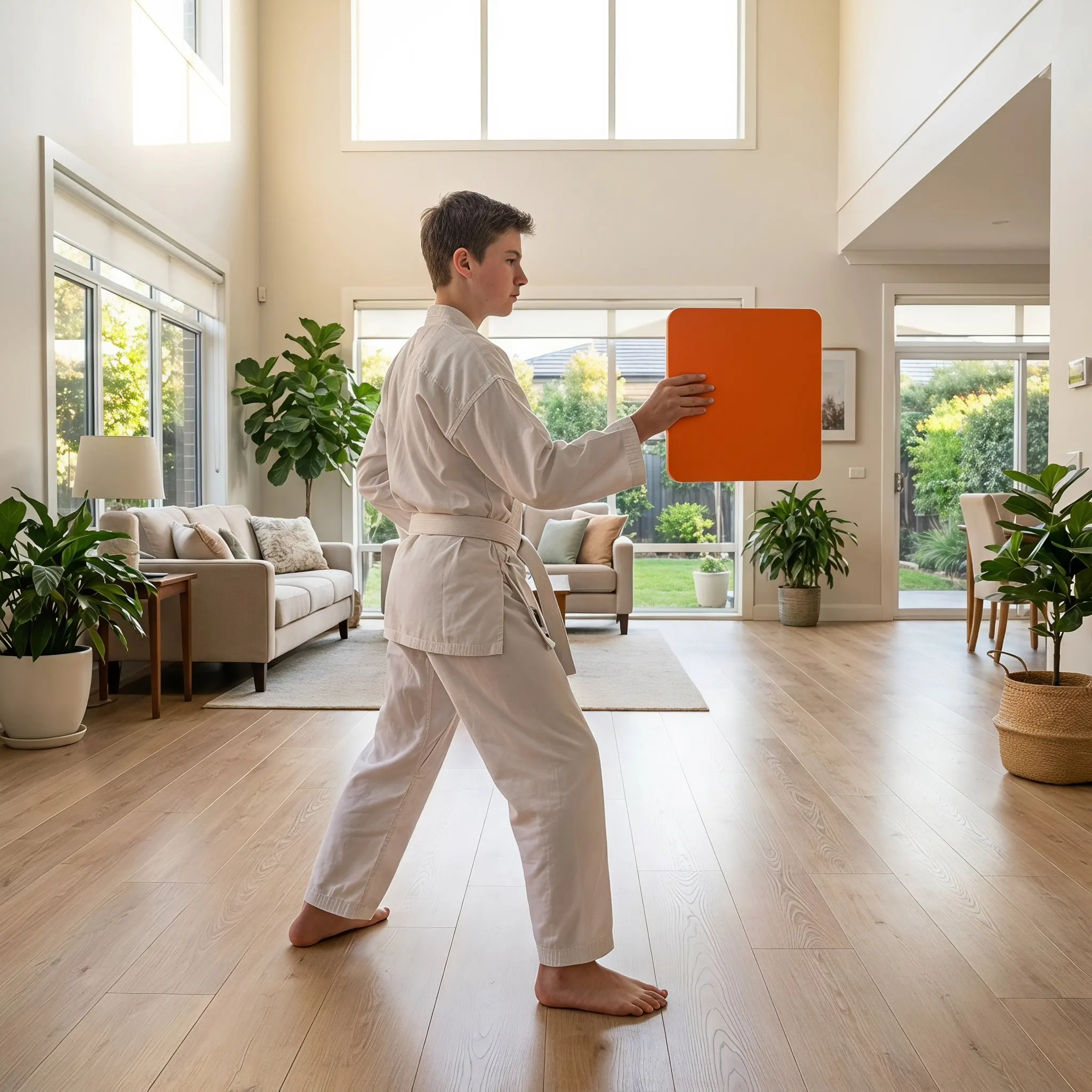 Orange Eva Taekwondo Breaking Board Reusable Martial Arts Training Kick Practice Board for Belt Testing Demonstrations Skill