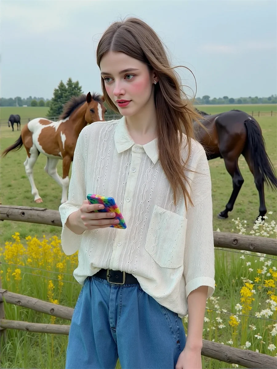 

Short Sleeve Plus Size Clothes Women Shirts Classic Style Clothing Female Slash Neck Off-Shoulder Sexy Design Fashion Chic