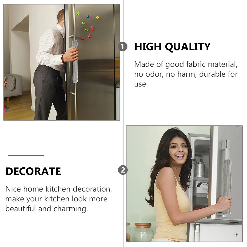 

6Pcs Refrigerator Handle Covers Washable Durable Fabric Protectors Prevent Stains Fingerprints Oil Kitchen Appliance Handle