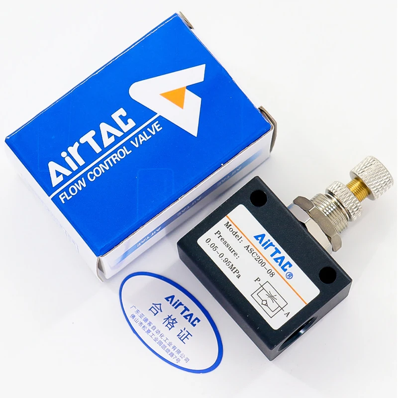 AirTAC ASC100-06 ASC200-08 ASC300-10 ASC300-15 Air Exhaust Pneumatic Adjustable Flow Control Valve