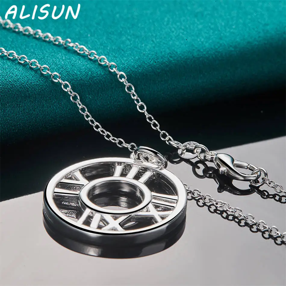 ALISUN 40-75 سنتيمتر 925 فضة قلادة مستديرة قلادة للنساء الرجال هدية للذكرى السنوية شعبية البرية موضة رومانسية مجوهرات #4