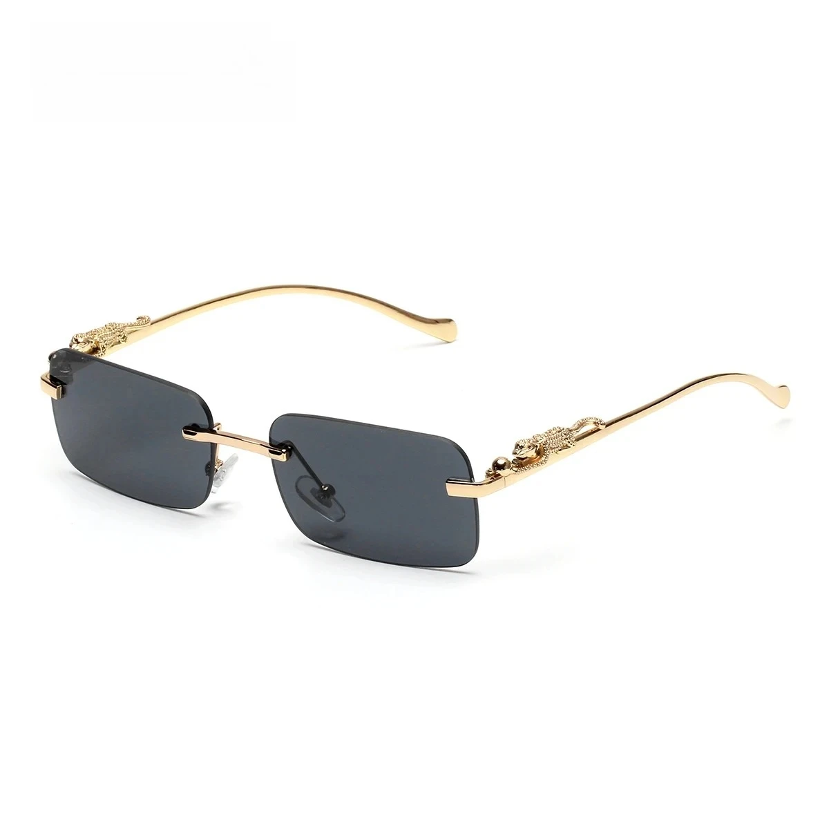 Rimless Sunglasses UV400 Fashion Square Metal Glasses For Men Women Designer Brand Sun Glasses Shades For Outdoor UV400 Eyewear