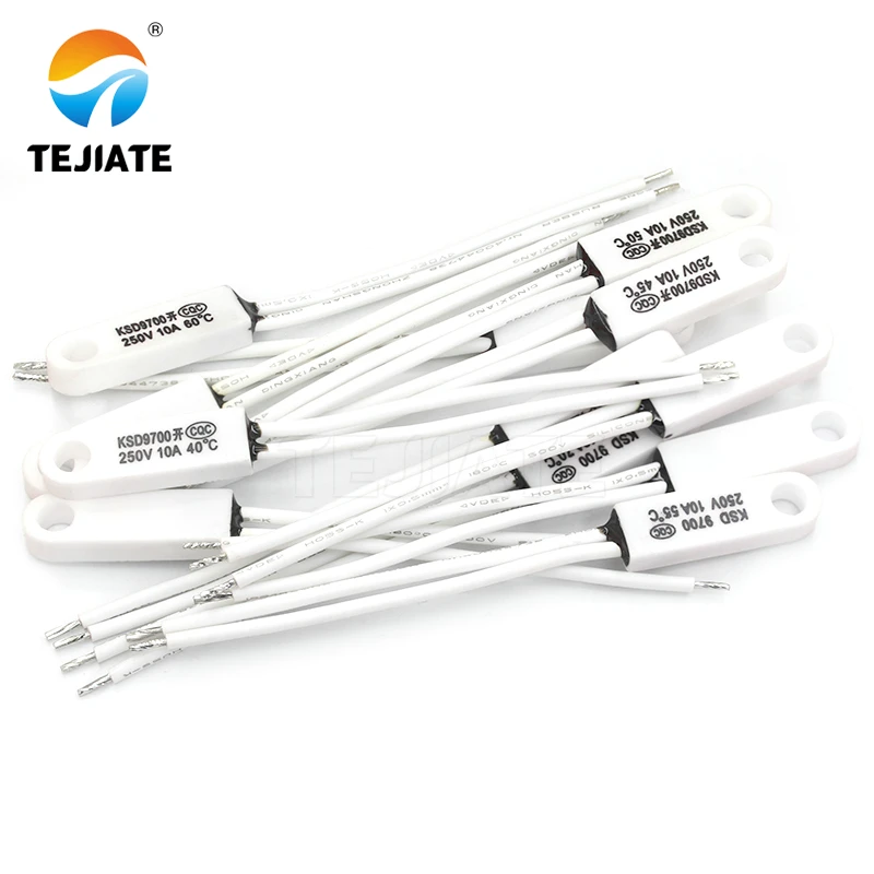 KSD9700 Ceramiczny przełącznik kontroli temperatury z otworem 40/50 stopni ~ 150 stopni normalnie otwarty normalnie zamknięty 5A/10A 250V