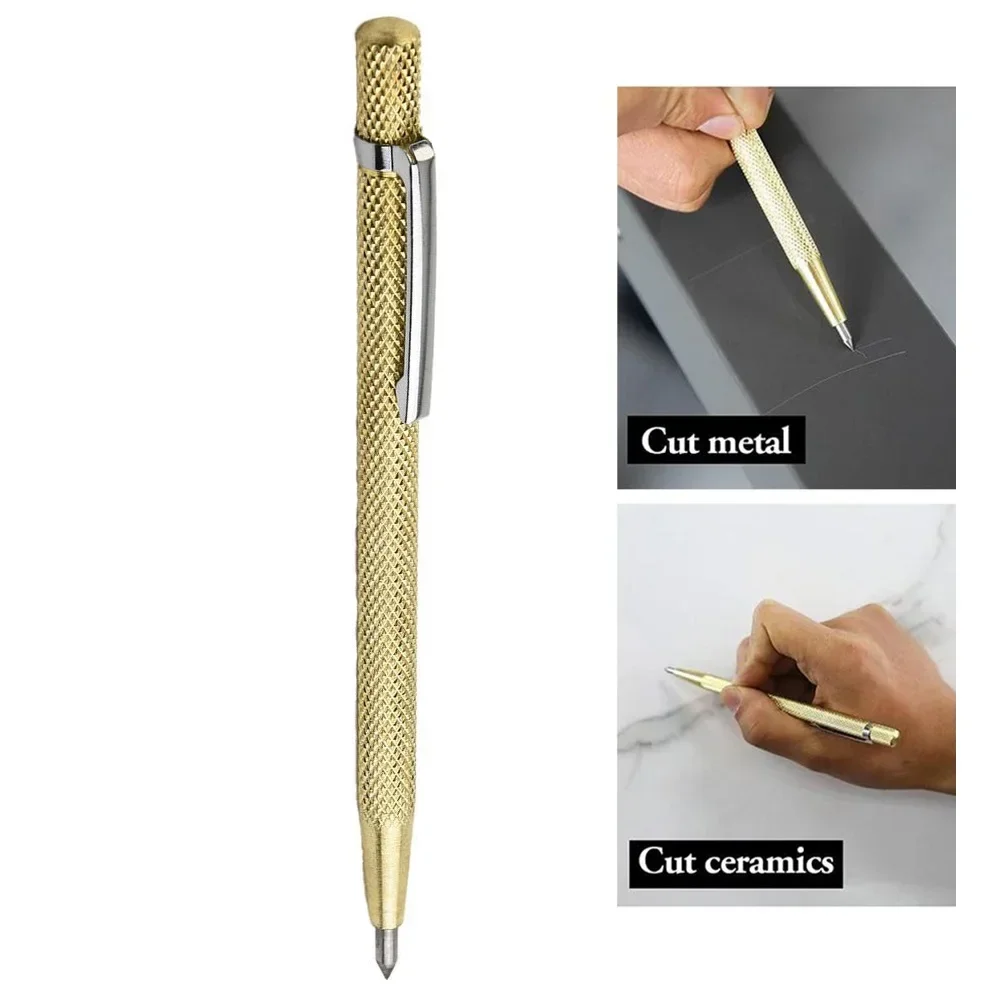 1pc Scriber Pen Tungsten Carbide Tip Ceramic Tile Cutter Pen Marking Engraving Pen Glass Cutting Tool Metal Wood Carving Tool