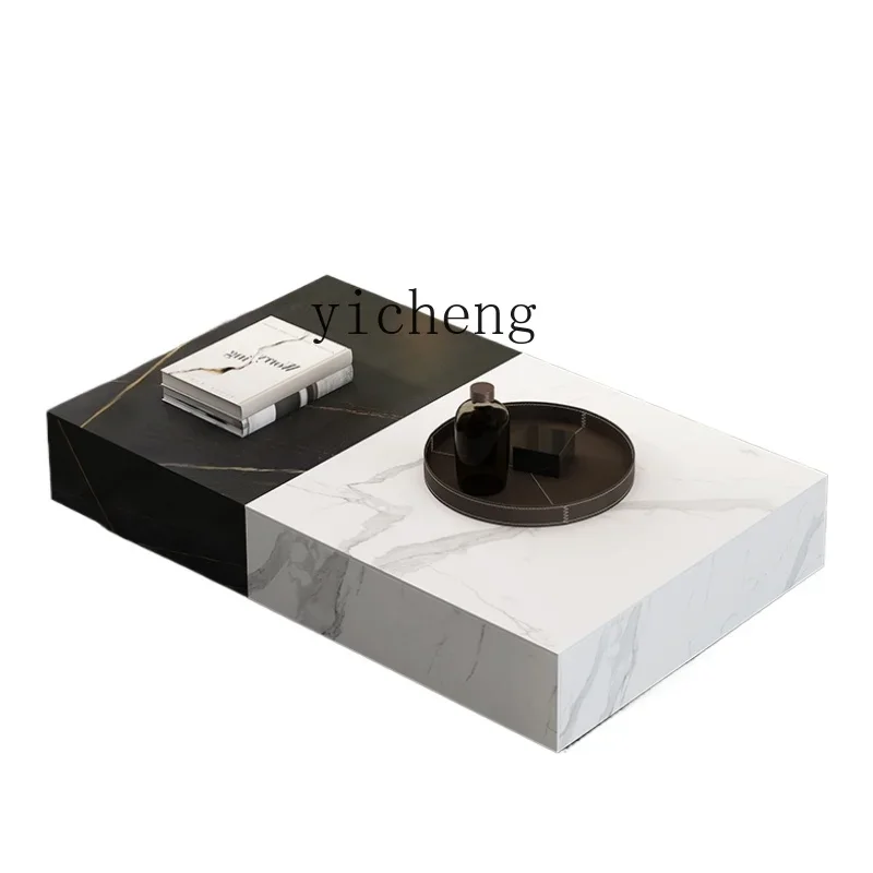 ZF full rock slab coffee table minimalist light luxury simple modern home living room TV cabinet tea table